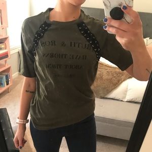 Truth and Roses Lace Up T-Shirt